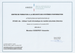 Alexandre GODEFROY – ANSSI - Stage 5a Utiliser l'outil informatique de manière sécurisée