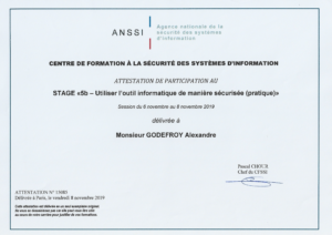Alexandre GODEFROY – ANSSI - Stage 5b Utiliser l'outil informatique de manière sécurisée